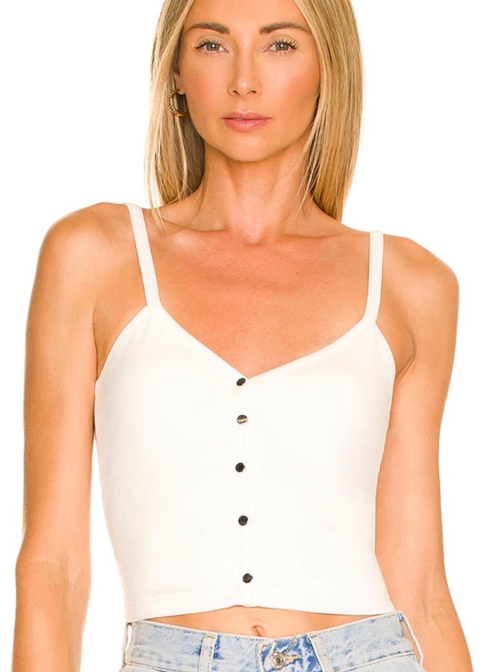 ALL THE WAYS Aria Snap Button Top